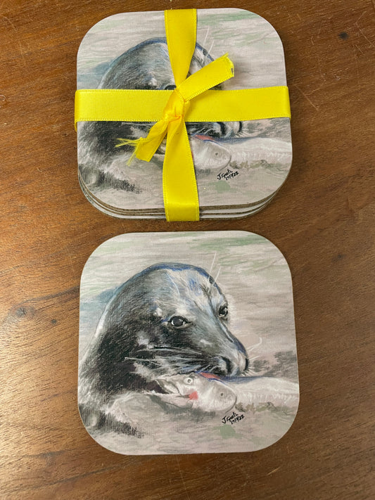 Sammy the Seal Coaster set of four