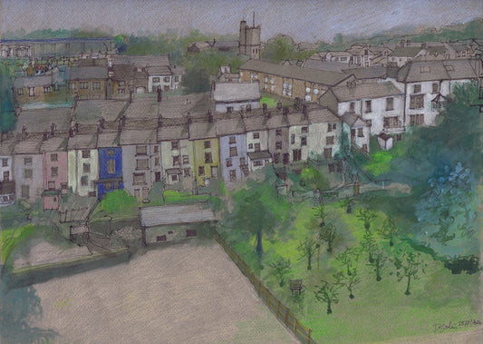 Castle Terrace from Martens Tower Chepstow A5 Blank Greeting Card